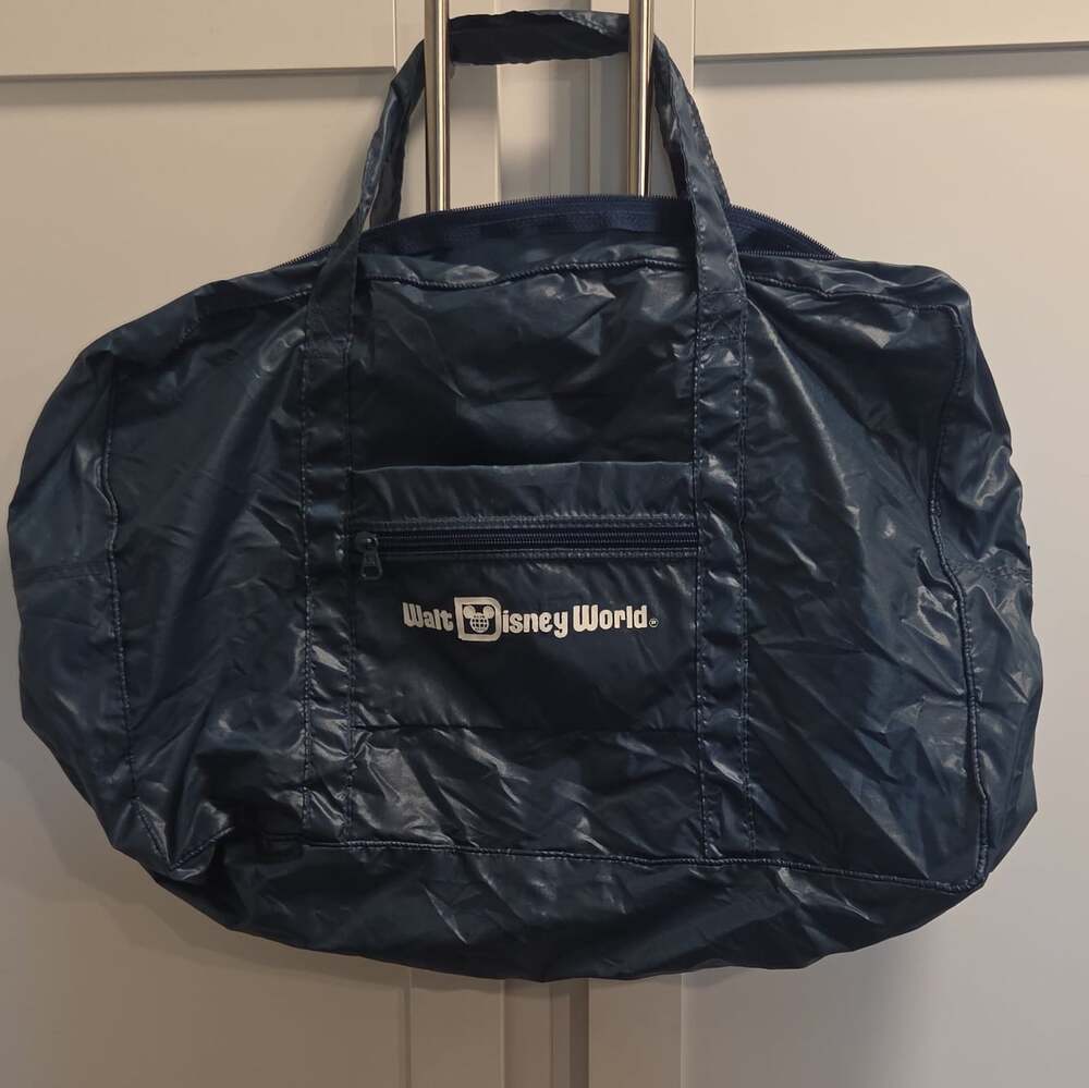 Vintage Walt Disney World Large Blue Nylon Duffle Bag